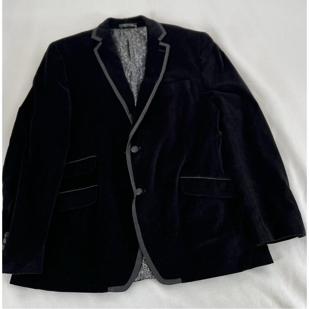 TALLIA Black Blazer with Gray Accents